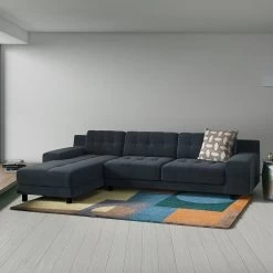 Habitat Hendricks Velvet Left Hand Corner Chaise Sofa-Green 12 Habitat Hendricks Velvet Left Hand Corner Chaise Sofa-Green -Habitat 9375554 R Z001C