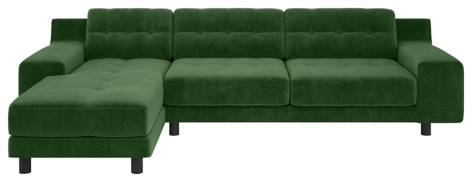 Habitat Hendricks Velvet Left Hand Corner Chaise Sofa-Green 7 Habitat Hendricks Velvet Left Hand Corner Chaise Sofa-Green - Image 5