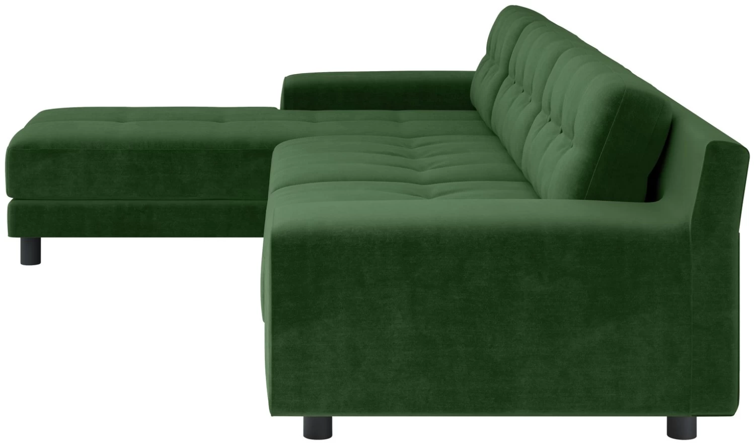 Habitat Hendricks Velvet Left Hand Corner Chaise Sofa-Green 9 Habitat Hendricks Velvet Left Hand Corner Chaise Sofa-Green - Image 7