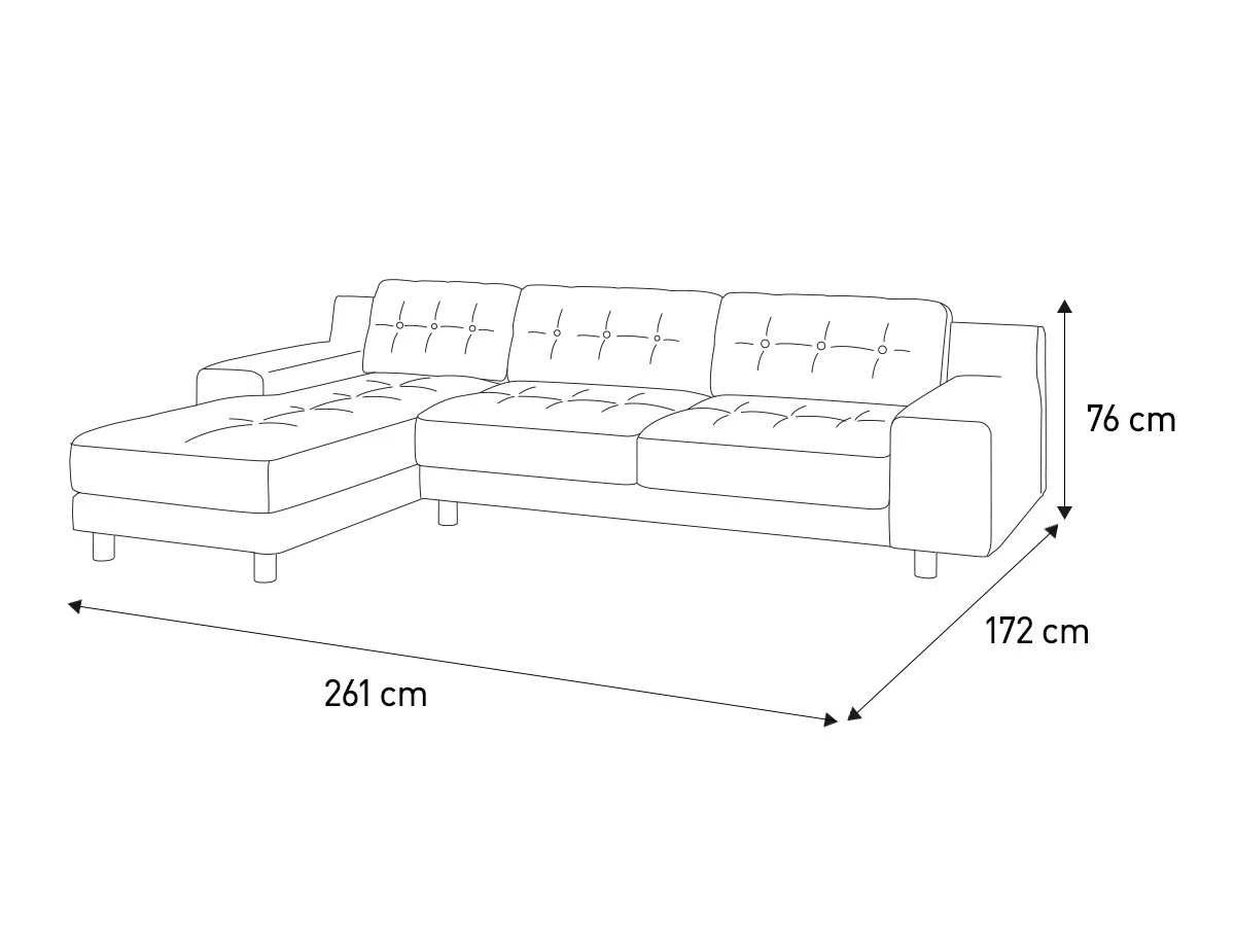 Habitat Hendricks Velvet Left Hand Corner Chaise Sofa-Green 11 Habitat Hendricks Velvet Left Hand Corner Chaise Sofa-Green - Image 9