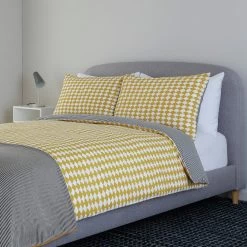 Habitat Cotton Scallop Yellow Reversible Bedding Set -Double -Habitat 9377428 R Z005A