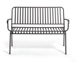 Habitat Indu 2 Seater Metal Bench - Black -Habitat 9380116 R Z003A