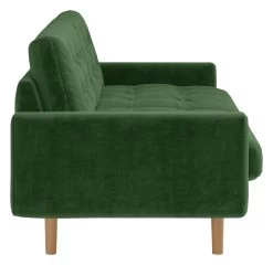 Habitat Fenner Velvet 2 Seater Sofa - Moss Green -Habitat 9381847 R Z004A