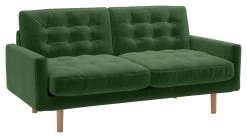 Habitat Fenner Velvet 2 Seater Sofa - Moss Green -Habitat 9381847 R Z008A