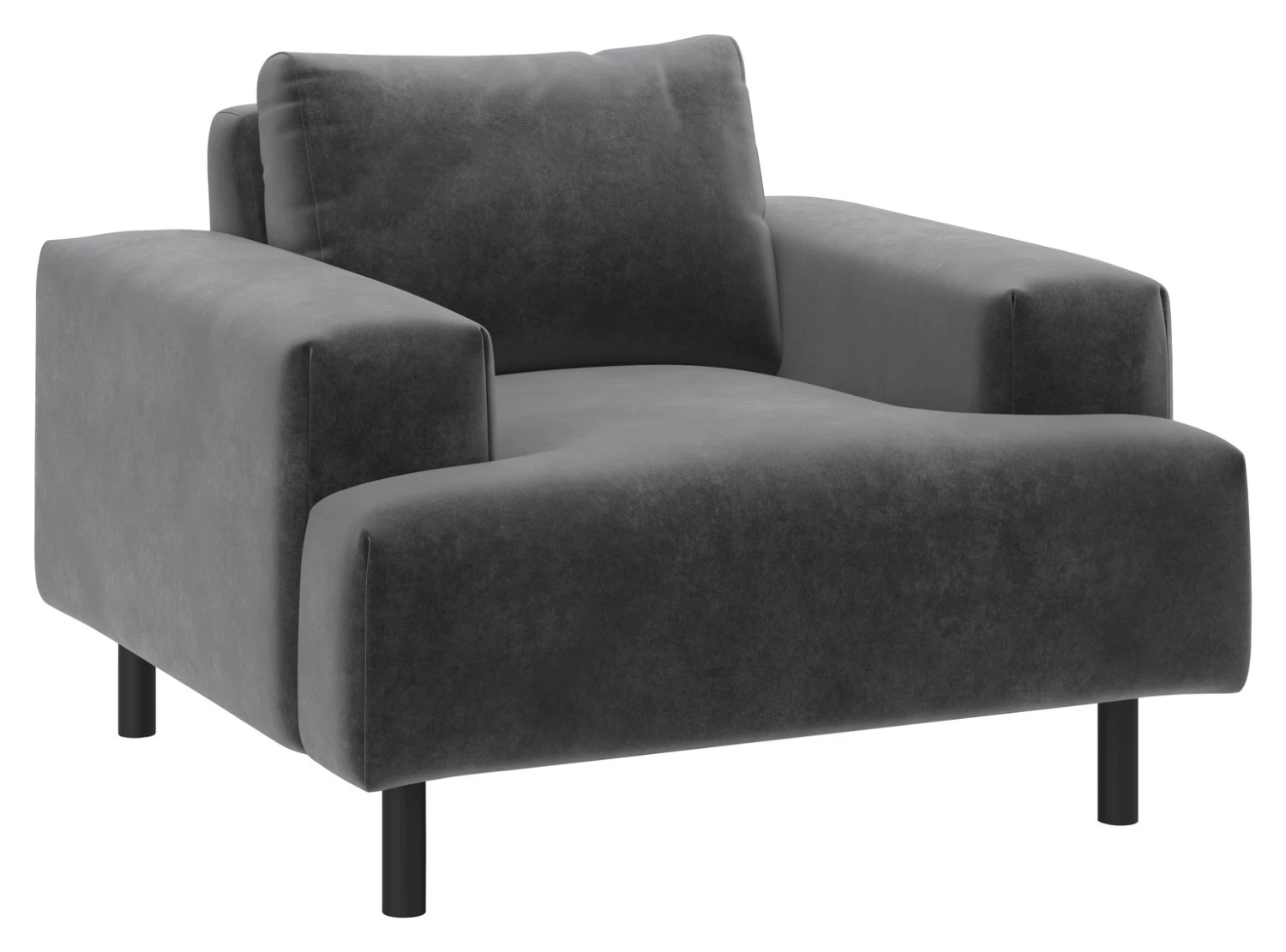Habitat Julien Velvet Armchair - Grey 8 Habitat Julien Velvet Armchair - Grey - Image 6