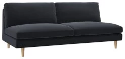 Habitat Teo Velvet 3 Seater Sofa - Charcoal -Habitat 9395730 R Z002A