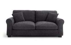 Habitat Lisbon Fabric 3 Seater Sofa - Charcoal