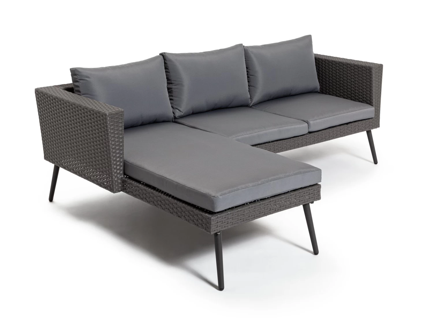 Habitat 5 Seater Rattan Effect Garden Corner Sofa Set - Grey 6 Habitat 5 Seater Rattan Effect Garden Corner Sofa Set - Grey - Image 4