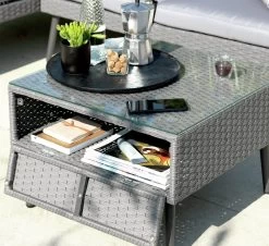 Habitat 5 Seater Rattan Effect Garden Corner Sofa Set - Grey 31 Habitat 5 Seater Rattan Effect Garden Corner Sofa Set - Grey -Habitat 9397673 R Z007C