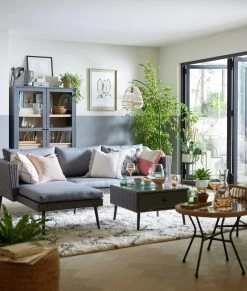 Habitat 5 Seater Rattan Effect Garden Corner Sofa Set - Grey 33 Habitat 5 Seater Rattan Effect Garden Corner Sofa Set - Grey -Habitat 9397673 R Z015C