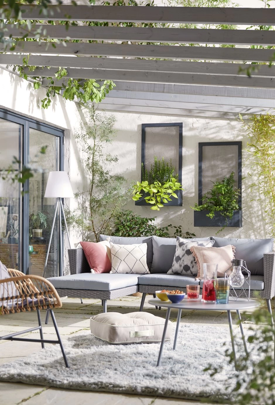 Habitat 5 Seater Rattan Effect Garden Corner Sofa Set - Grey 18 Habitat 5 Seater Rattan Effect Garden Corner Sofa Set - Grey - Image 16