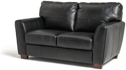 Habitat Milford Leather 2 Seater Sofa - Black -Habitat 9398335 R Z002A