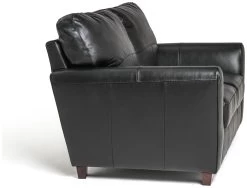 Habitat Milford Leather 2 Seater Sofa - Black -Habitat 9398335 R Z004A