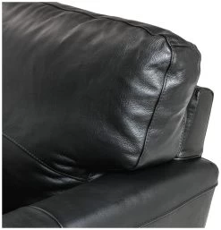 Habitat Milford Leather 2 Seater Sofa - Black -Habitat 9398335 R Z005A