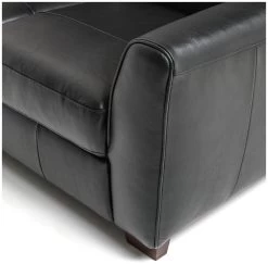 Habitat Milford Leather 2 Seater Sofa - Black -Habitat 9398335 R Z006A