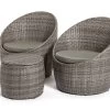 Habitat 2 Seater Wicker Garden Barrel Bistro Set - Grey 1 Habitat 2 Seater Wicker Garden Barrel Bistro Set - Grey -Habitat 9401088 R Z001A