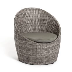 Habitat 2 Seater Wicker Garden Barrel Bistro Set - Grey -Habitat 9401088 R Z003A