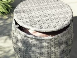 Habitat 2 Seater Wicker Garden Barrel Bistro Set - Grey -Habitat 9401088 R Z004C