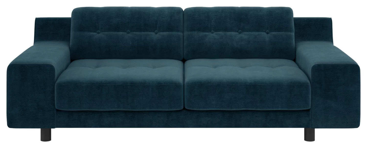 Habitat Hendricks Velvet 3 Seater Sofa - Ink Blue 3 Habitat Hendricks Velvet 3 Seater Sofa - Ink Blue