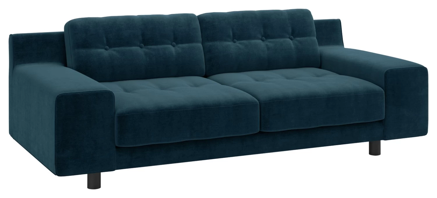 Habitat Hendricks Velvet 3 Seater Sofa - Ink Blue 9 Habitat Hendricks Velvet 3 Seater Sofa - Ink Blue - Image 7