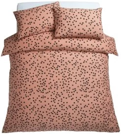 Habitat Cotton Dot Penny Pink & Black Bedding Set - Single -Habitat 9401882 R Z002A