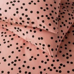 Habitat Cotton Dot Penny Pink & Black Bedding Set - Single -Habitat 9401882 R Z003A