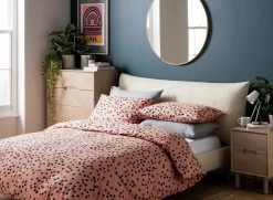 Habitat Cotton Dot Penny Pink & Black Bedding Set - Single -Habitat 9401882 R Z005A