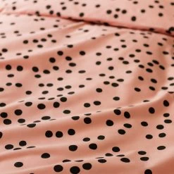Habitat Cotton Dot Penny Pink & Black Bedding Set - Single -Habitat 9401882 R Z006A