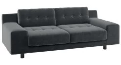 Habitat Hendricks Velvet 3 Seater Sofa - Dark Grey -Habitat 9403598 R Z008A