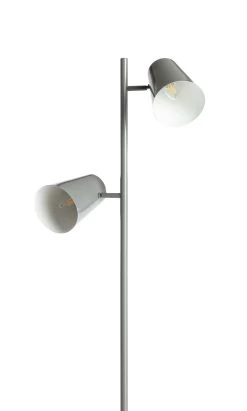 Habitat Iras Double Head Floor Lamp - Grey -Habitat 9404779 R Z005A