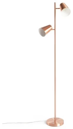 Habitat Iras Copper 2 Light Floor Lamp - Copper -Habitat 9404827 R Z001C