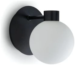 Habitat Salarino Opal Glass Bathroom Wall Light - Black 8 Habitat Salarino Opal Glass Bathroom Wall Light - Black -Habitat 9404999 R Z004A