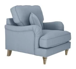 Habitat Matilda Velvet Armchair - Light Blue -Habitat 9405314 R Z004A