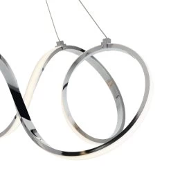 Habitat Spiral Metal LED Pendant Light - Chrome -Habitat 9405486 R Z002A