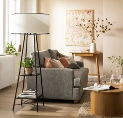 Habitat Thasia Floor Lamp - Black And White