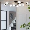 Habitat Alonso 9 Light Flush To Ceiling Light -Black & White -Habitat 9405998 R Z001A