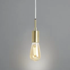 Habitat Lockie Brushed Brass Pendant Ceiling Light - Gold -Habitat 9406179 R Z002C