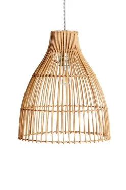 Habitat Camillo Rattan Midi Pendant Shade - Natural 11 Habitat Camillo Rattan Midi Pendant Shade - Natural -Habitat 9406186 R Z001C