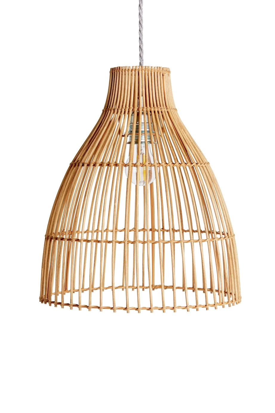 Habitat Camillo Rattan Midi Pendant Shade - Natural 5 Habitat Camillo Rattan Midi Pendant Shade - Natural - Image 3