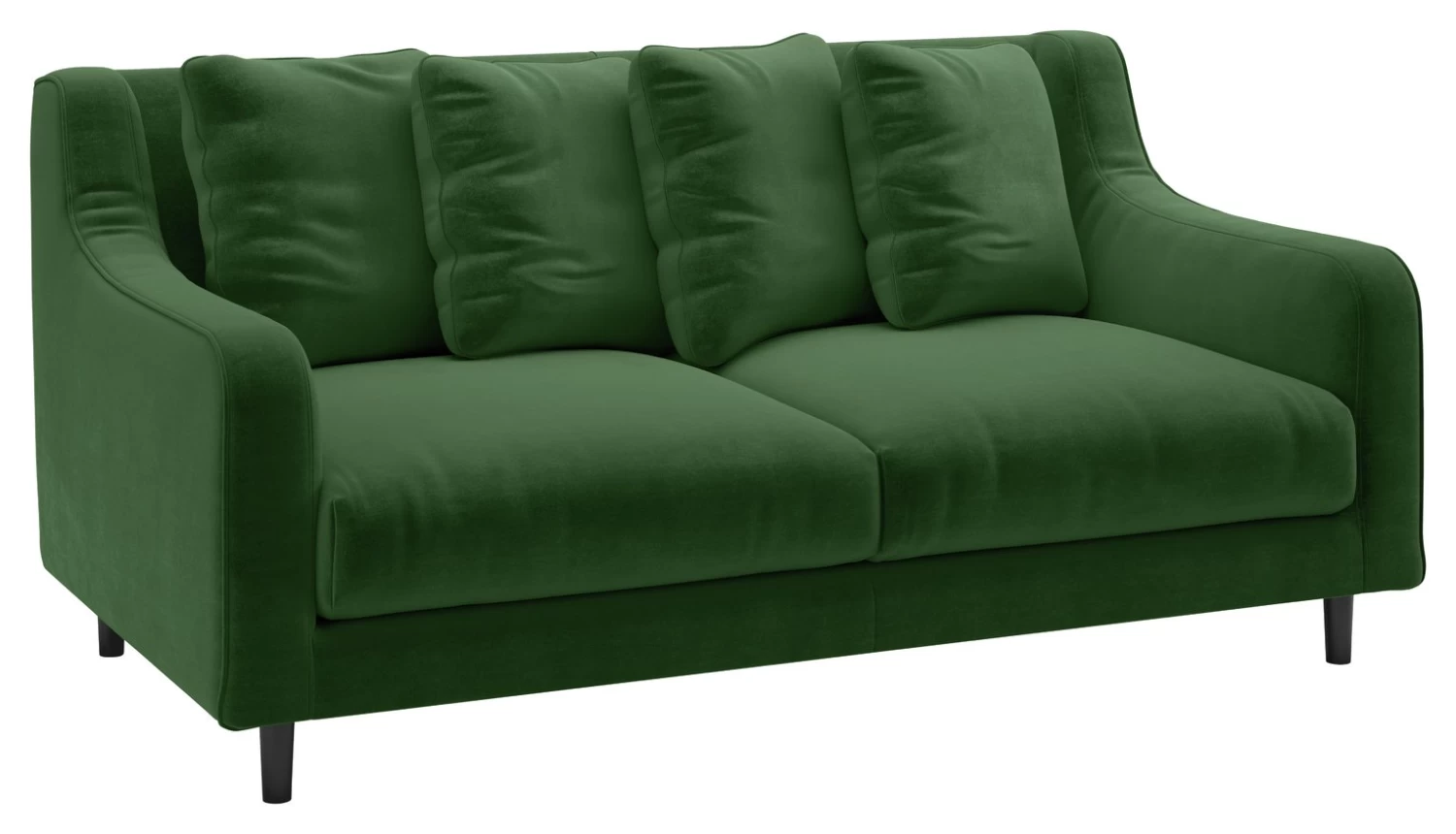 Habitat Swift Velvet 2 Seater Sofa - Moss Green 8 Habitat Swift Velvet 2 Seater Sofa - Moss Green - Image 6