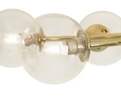 Habitat Molecular 6 Light Metal Flush Ceiling Light - Brass -Habitat 9409406 R Z002A