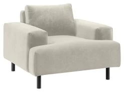 Habitat Julien Velvet Armchair - Natural -Habitat 9409640 R Z008A