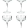 Habitat Pressed Set Of 4 Champagne Coupe Glasses 2 Habitat Pressed Set Of 4 Champagne Coupe Glasses -Habitat 9410172 R Z001A