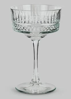 Habitat Pressed Set Of 4 Champagne Coupe Glasses -Habitat 9410172 R Z003A