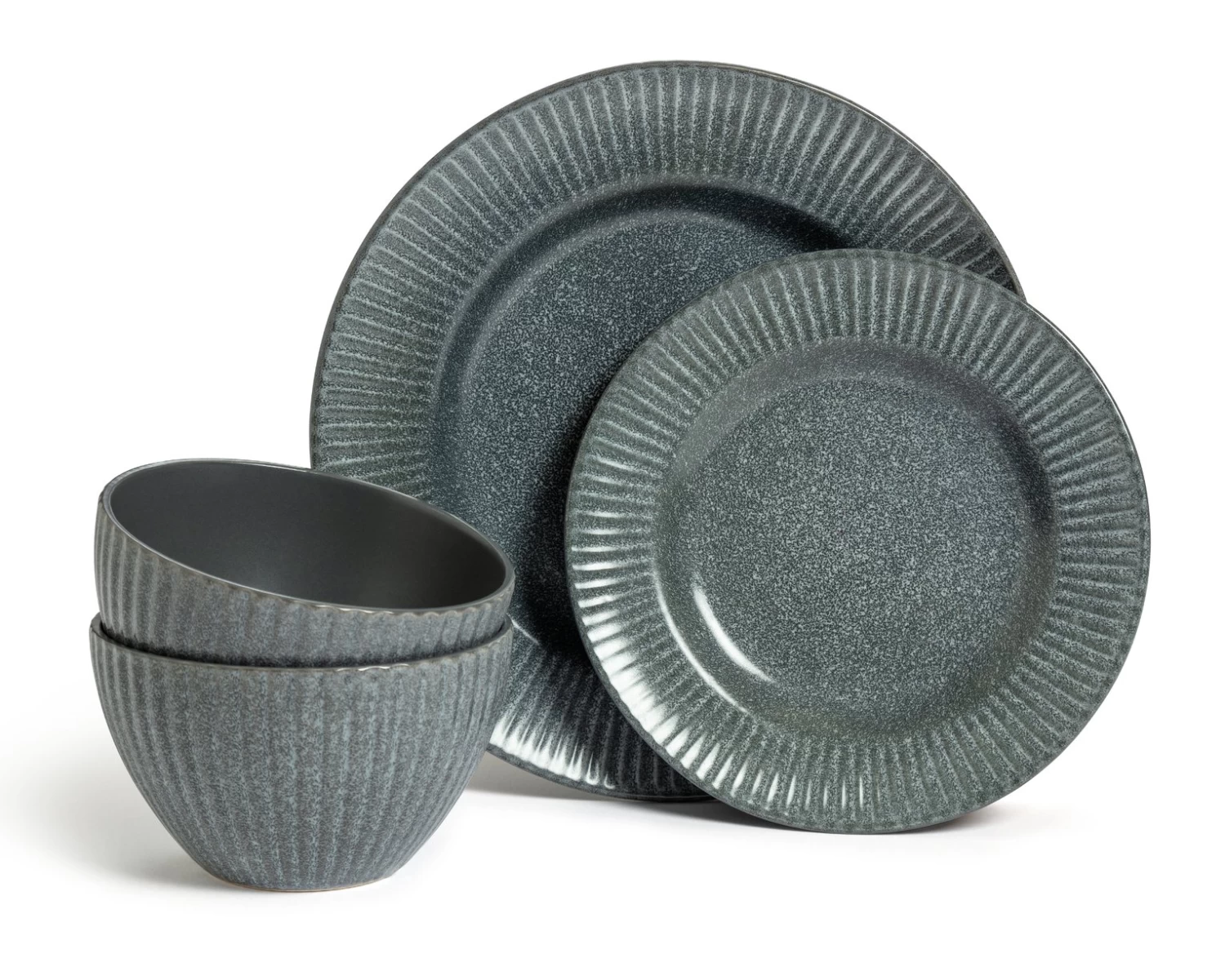 Habitat 12 Piece Stoneware Felicity Dinner Set - Blue 3 Habitat 12 Piece Stoneware Felicity Dinner Set - Blue