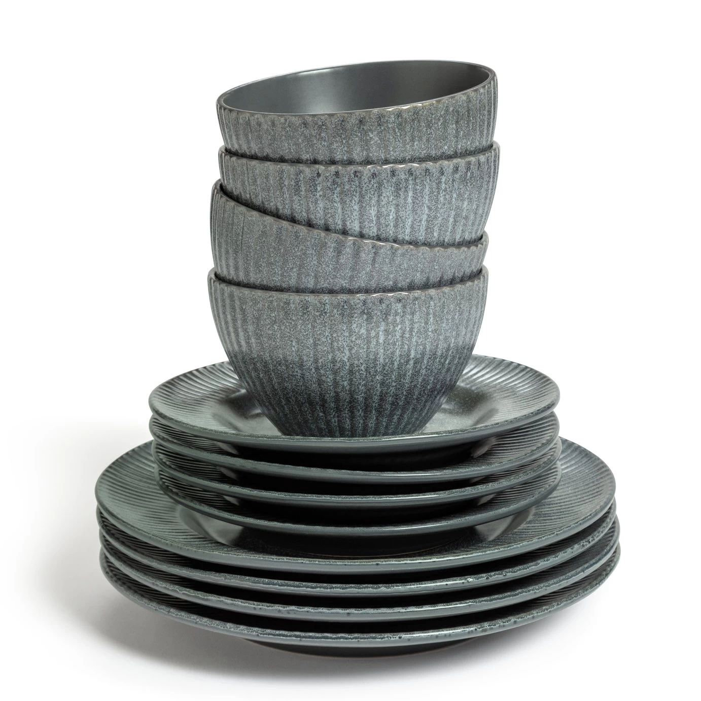 Habitat 12 Piece Stoneware Felicity Dinner Set - Blue 5 Habitat 12 Piece Stoneware Felicity Dinner Set - Blue - Image 3