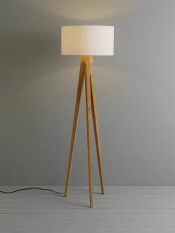Habitat Tripod Wooden Floor Lamp Base Only - Ash -Habitat 9412888 R Z003C