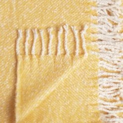 Habitat Country Hideaway Woven Throw - Mustard - 125X150cm -Habitat 9422177 R Z002A