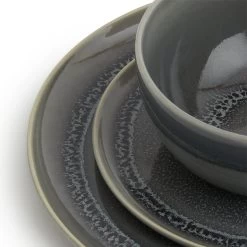 Habitat Evora 12 Piece Stoneware Dinner Set - Green -Habitat 9424254 R Z005A