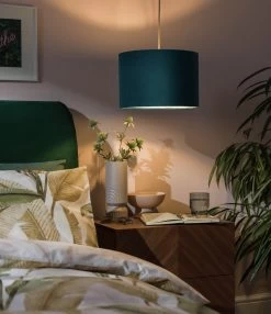 Habitat 30cm Velvet Shade - Teal -Habitat 9425181 R Z003C